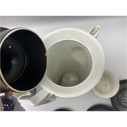 Susan Williams Ellis for Portmeirion 'Magic City' part coffee service, comprising five cups, six saucers, sugar bowl, milk jug and coffee pot
