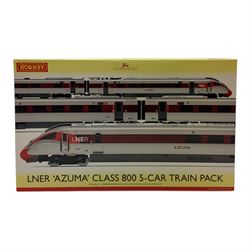 Hornby '00' gauge R3762 LNER 'Azuma' Class 800 5 Car Train Pack, boxed
