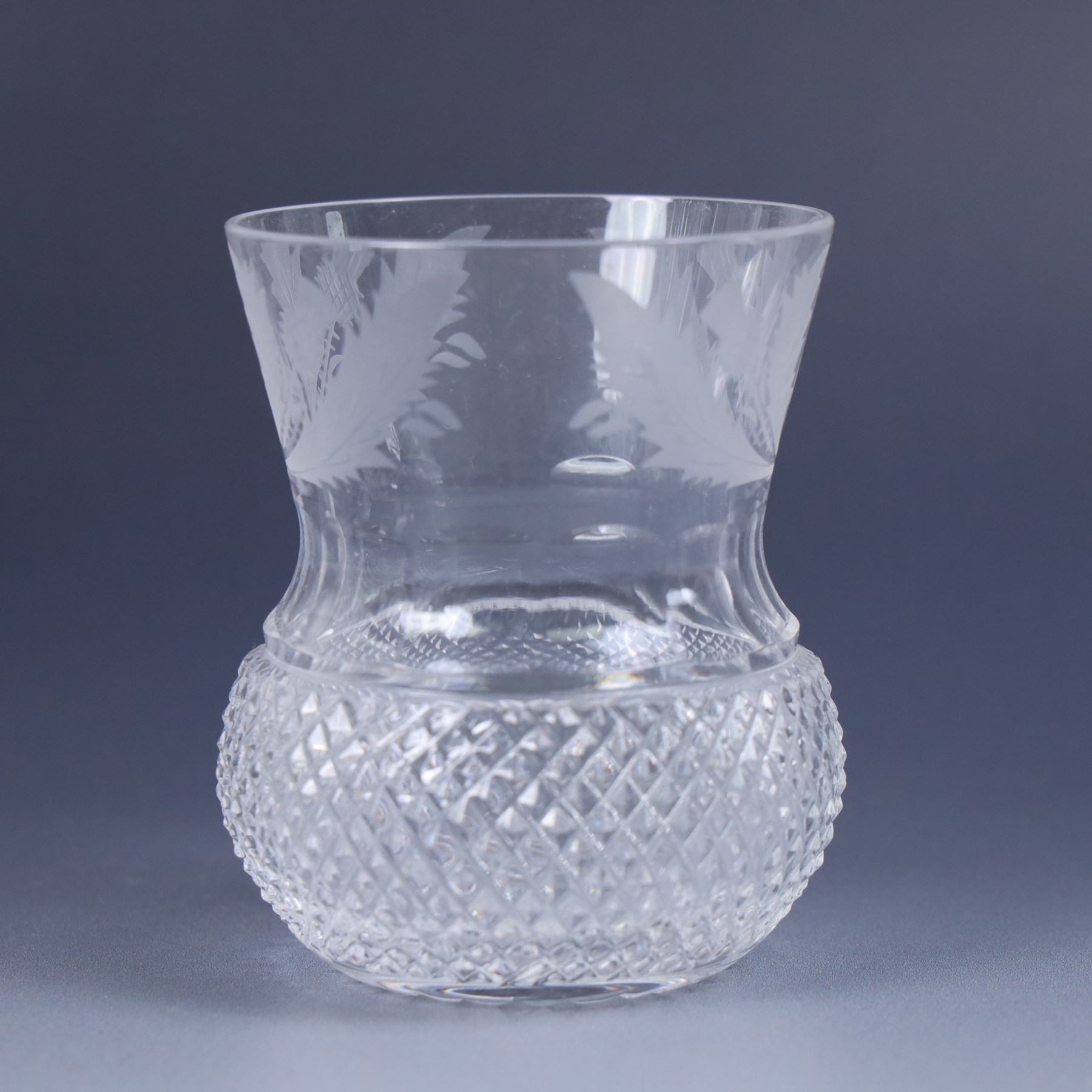 Set of five Stuart Crystal wine glasses and a Edinburgh Crystal thistle glass