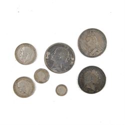 Approximately 110 grams of Great British pre-1920 silver coins