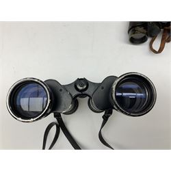 Three pairs of binoculars comprising Aitchison London 'The Owl', GreenKat 8x40 and Pentax 8x24