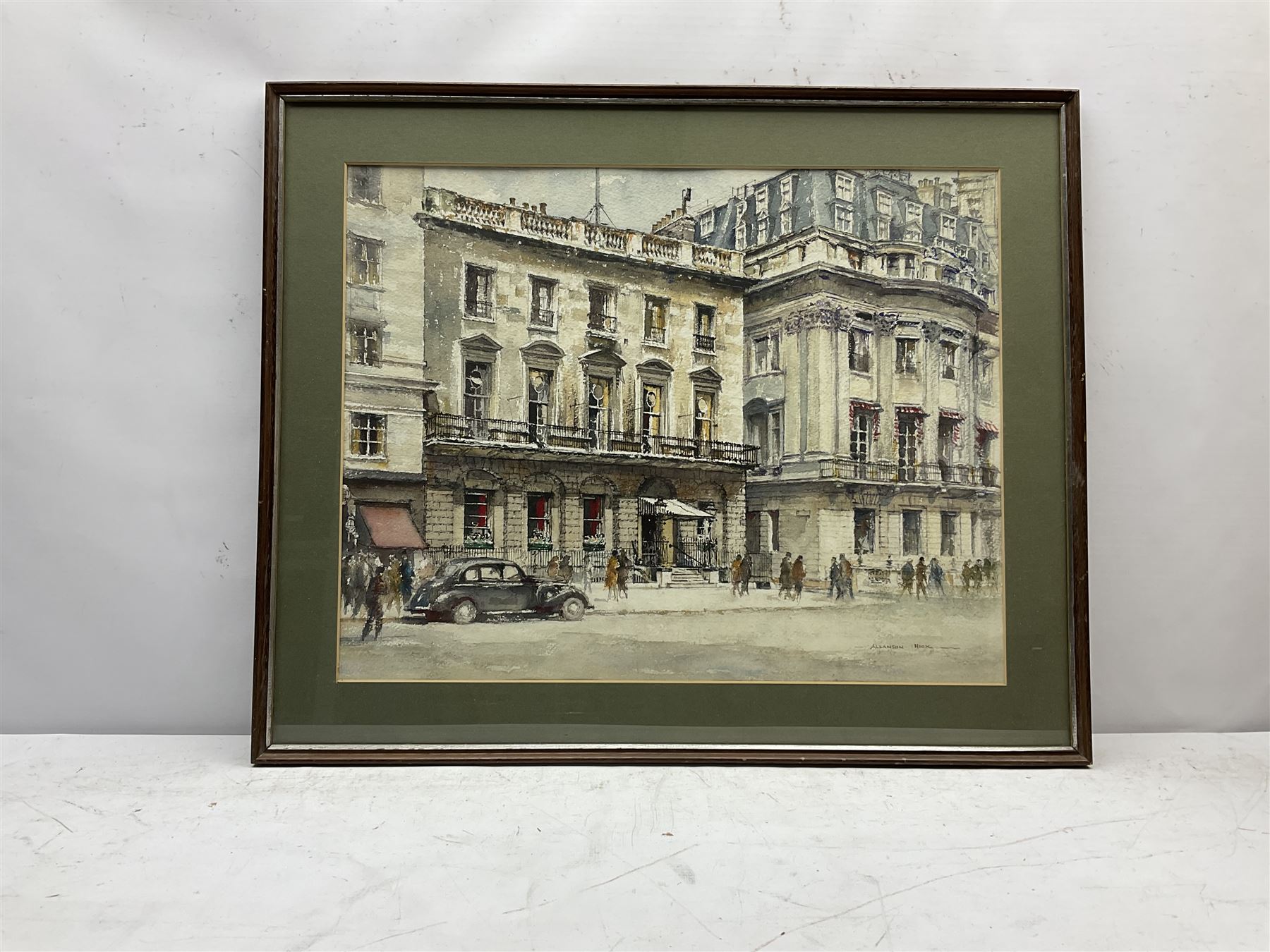 Allanson Hick (British 1898-1975): 'St James Club Piccadilly London', watercolour signed, titled verso 39cm x 50cm