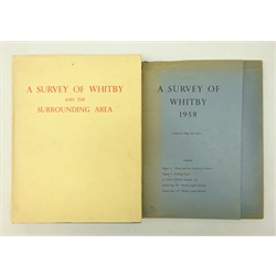  'A Survey of Whitby and the Surrounding Area'  Ed. by G H J Daysh, pub. Windsor 1958, b/w illust, blue cloth gilt with d/w and with the additional maps and charts in blue wallet, 2vols. Provenance: Property of a Private Whitby Collector.    