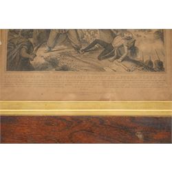 After Richard Evan Sly (British fl. 1839-1847): Akhbar Khan and Her Majesty's Envoy in Afghanistan, monochrome lithograph unsigned p.1843 by Blackwood & Page, in a rosewood frame 15cm x 24cm