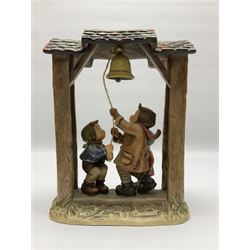 Large Hummel figure group by Goebel, Let's Tell The World, modelled as three children ringing a bell, H27cm