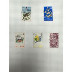 Hong Kong Queen Victoria and later stamps, including 1874-1902 postal fiscal stamps, various King Edward VII issues including one dollars, China overprints etc, housed on pages