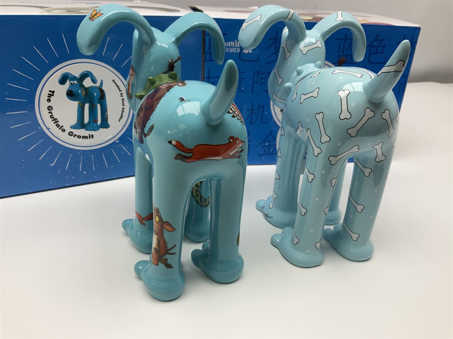 Wallace & Gromit - Gromit Unleashed: two Aardman Animations The Grand Appeal 'Gromit Unleashed' figures comprising Sweet Dreams and The Gruffalo Gromit, both with boxes