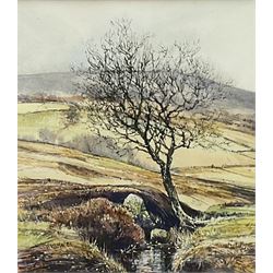 John Freeman (British 1942-): Yorkshire Moors Landscapes, two watercolours signed and dated '83 together with a signed print after the artist max 27cm x 28cm (3)