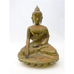  20th century brass model of Shakyamuni Buddha, H54cm   