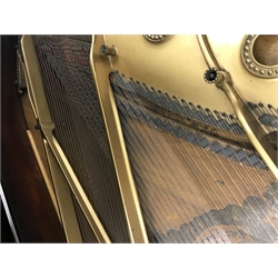 Steinway & Sons - Victorian rosewood cased grand piano, model 'O', iron framed and overstrung, serial no. '93958', circa. 1897, pierced scrolling music rest, turned and fluted supports with recessed castors, L187cm, W143cm, H99cm 