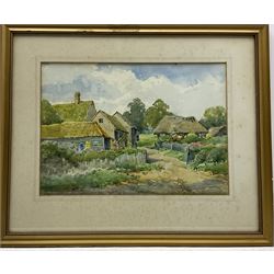 Henry John Sylvester Stannard (British 1870-1951): Bedfordshire Farm Buildings, watercolour signed 27cm x 38cm