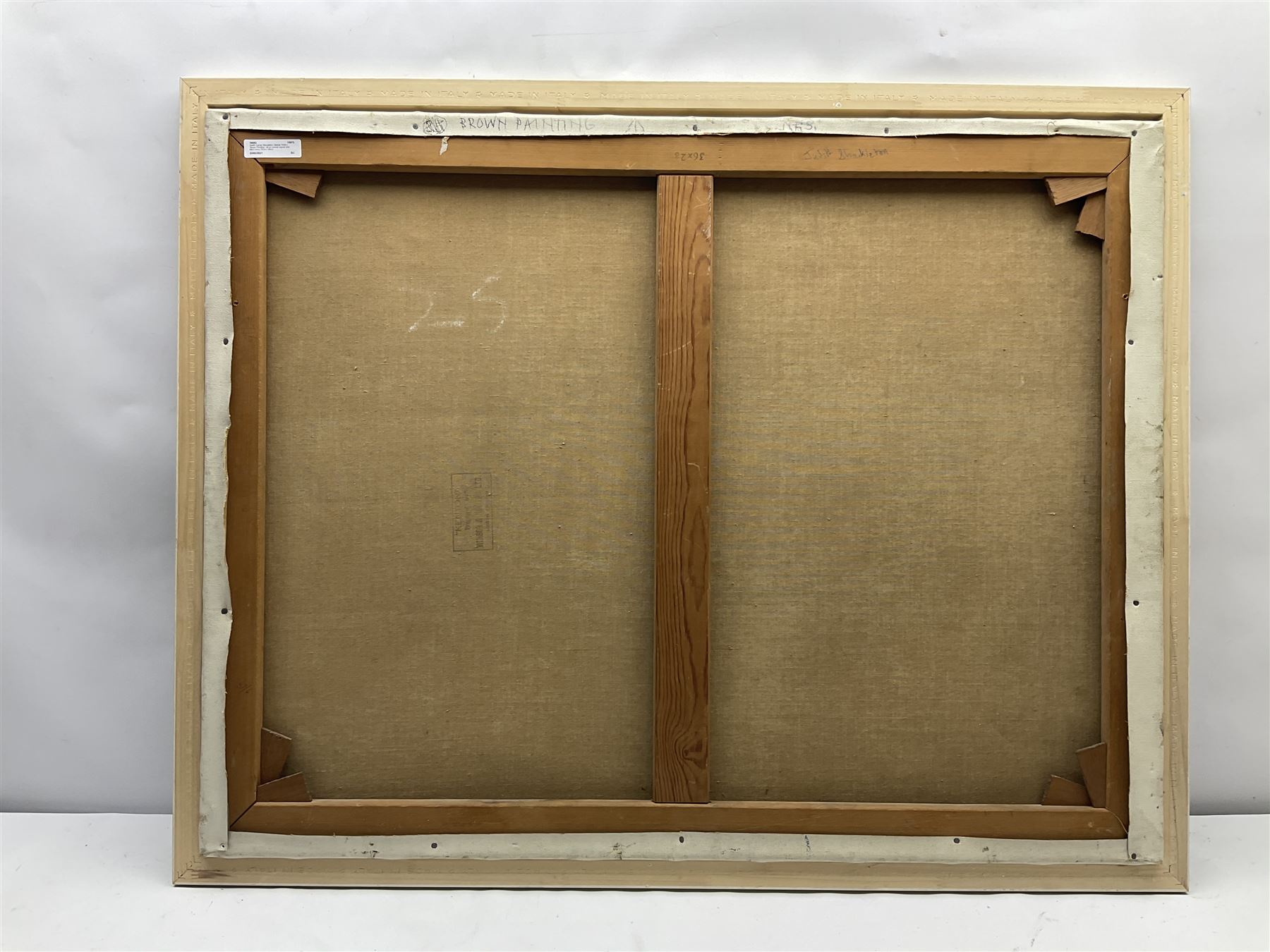 Judith Carola Shackleton (British 1945-): 'Brown Painting', oil on canvas signed and titled verso 70cm x 90cm