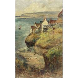 James Ulric Walmsley (British 1860-1954): Robin Hood's Bay, oil on canvas signed 54cm x 33cm 