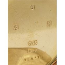 Early 20th century 9ct gold full hunter keyless lever pocket watch, white enamel dial with Roman numeral hour markers and subsidiary seconds dial, case by Aaron Lufkin Dennison, Birmingham 1927