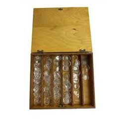 Two boxes of assorted acrylic glasses for wrist and pocket watches