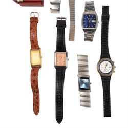 Collection of wristwatches, including Dunhill, Citizen, Seiko, Montre Suisse, Rotary and Sekonda