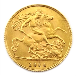  1914 gold half sovereign   