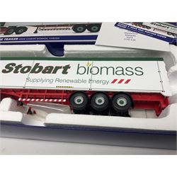 Corgi Eddie Stobart - two special edition Hauliers of Renown; CC13754 Scania R Facelift Box Step Frame Trailer and CC13756 Scania R (Rear Tag) Moving Floor Trailer; and limited edition Hauliers of Renown CC13747 Scania R (Face Lift) Super Curtainside Trailer; all boxed (3)