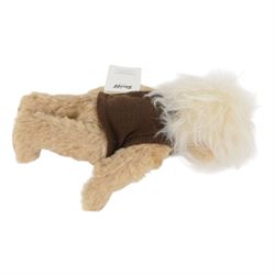 Limited edition Steiff Einstein bear, jointed blonde mohair bear with distinctive grey moustache and hair, dressed in a knitted brown waistcoat with swing tag and button in ear, limited to 1905 pieces, boxed with certificate of authenticity, bear H30cm