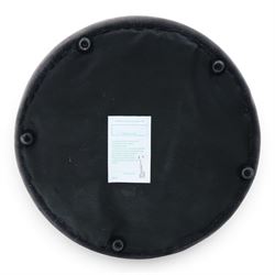 Oka - Costellina circular ottoman stool upholstered in brown velvet