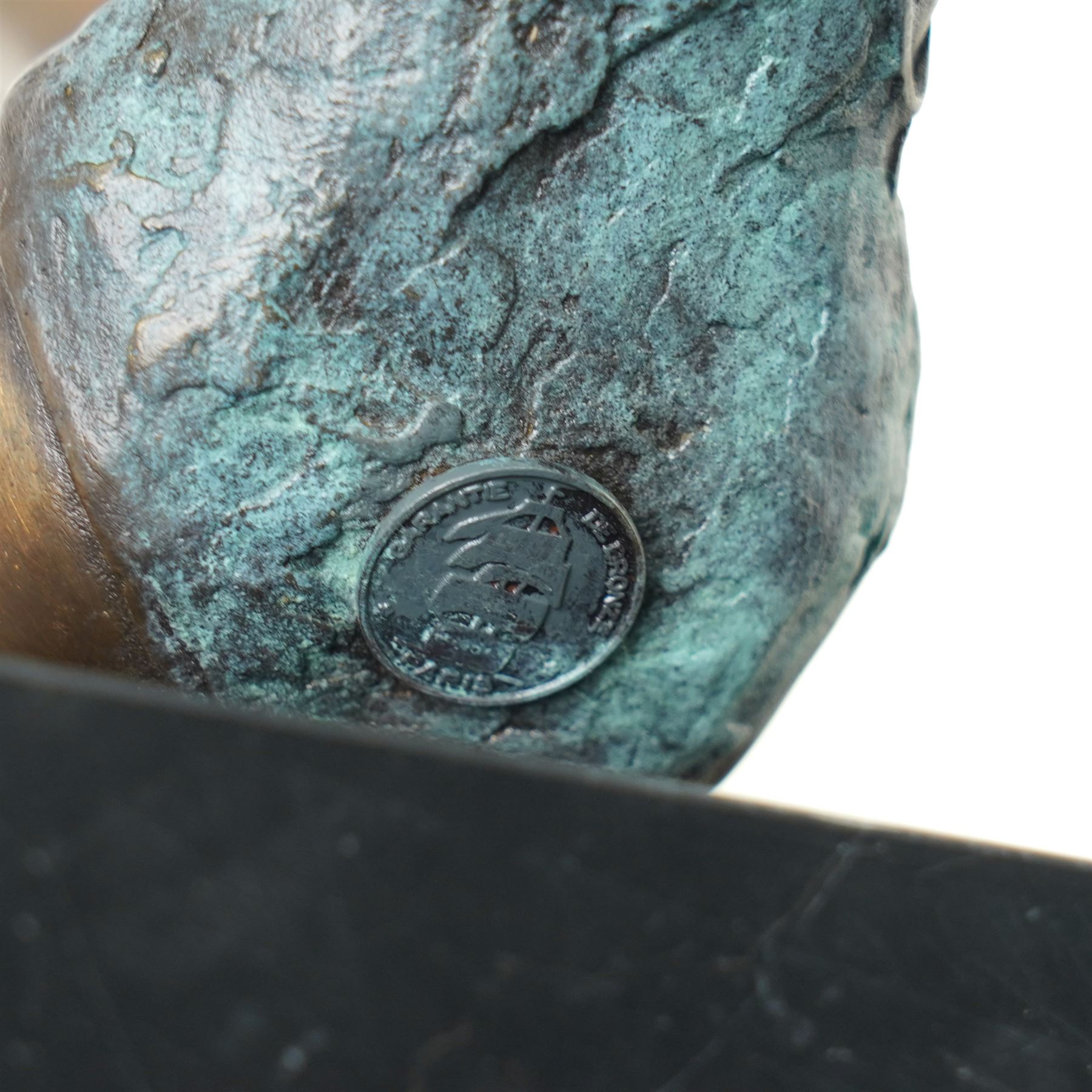 Art deco style bronze formed as a seated lady, signed Milo, H24cm 