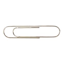 Very large modern silver novelty model of a paperclip, hallmarked London 2004, makers mark Wi, also stamped 925, L48.5cm W11cm