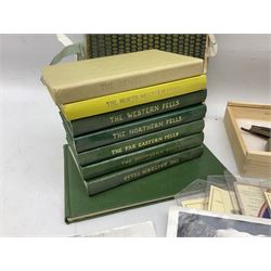 A. Wainwright: 'A Pictorial Guide to the Lakeland Fells, seven volumes, together with other collectables, including a cased gillette razor, commemorative ware etc