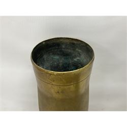 Large brass shell case, H70cm