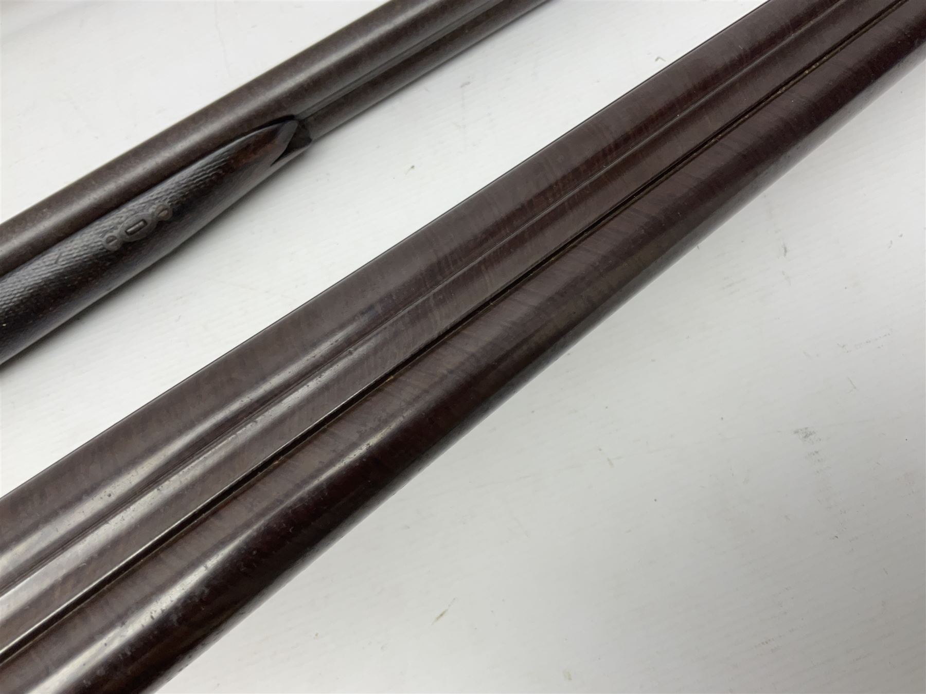 SHOTGUN CERTIFICATE REQUIRED - 19th century John Adams of London 12-bore double barrel side-by-side hammer gun with screw under-lever opening, 76cm (30