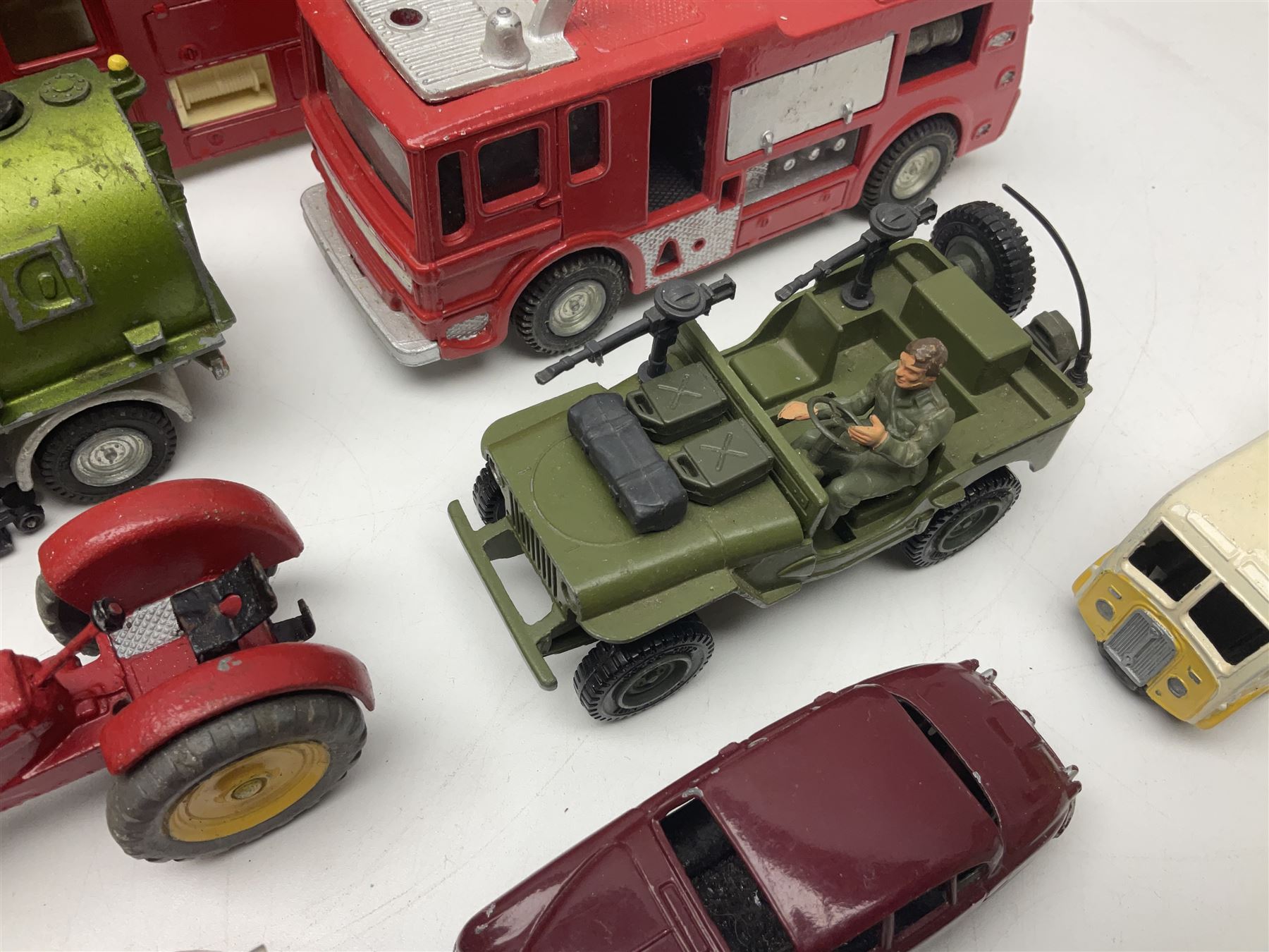 Mamod steam engine, together with other die cast cars etc