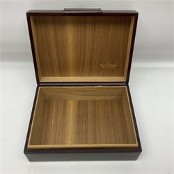 Rolex brown leather box, with decorative buckle to cover, opening to reveal wooden veneer interior, the inside lid stamped in gilded lettering 'Creation Genève Rolex', stamped beneath 'Montes Rolex S.A. Geneve Swiss 71.00.04, H8cm