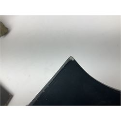 Terry Pratchett Discworld plaques, designed by Clarecraft, comprising 'the First Discworld Event Clarecraft August 95', the collectors guild joining shield, the fools guild DW99C, the seamstresses guild DW98C, the musicians guild DW00C together with 'Door of the mended drum' wall hanging DW17. 