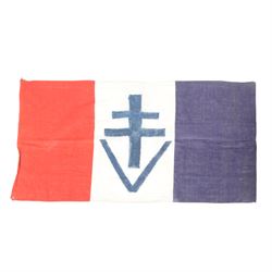 WWII French Forces of the Interior flag, circa 1944, H41cm, L80cm
