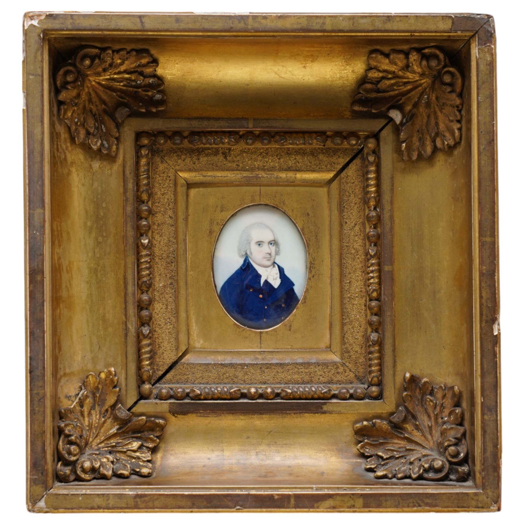 Frederick Buck (Irish 1771-1840): Portrait of 'Edward Deane-Freeman Deane Esq.' (Irish 1760-1826) Wearing a Blue Jacket and Mary Deane Freeman née Plummer (Irish 1760-?) Wearing a White Gown, pair of miniature watercolours on ivory unsigned, the former inscribed verso 7cm x 5cm (2)
Provence: direct from the family of the sitters.
Notes: Jane, the daughter of Mary and Edward, married Sackville Robert Hamilton (1780-1853), the grandson of the The Honourable Henry Hamilton (1692-1743). These items have been registered for sale under Section 10 of the APHA Ivory Act