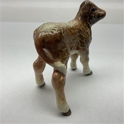 Beswick Shorthorn Calf no 1406, with printed mark beneath