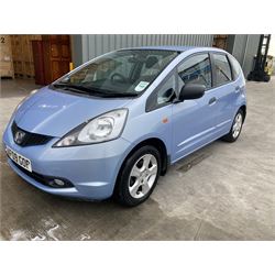 Honda Jazz 1.2 hatchback, Petrol, 55886 miles. New Battery 11/2021. Selling on behalf of the executors of a local estate.

Alternative buyers premium rate applies of 10% + VAT. - THIS LOT IS TO BE COLLECTED BY APPOINTMENT FROM DUGGLEBY STORAGE, GREAT HILL, EASTFIELD, SCARBOROUGH, YO11 3TX