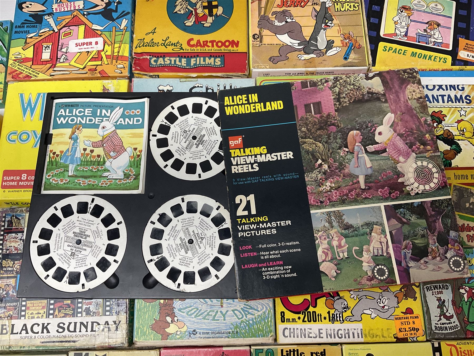 Corgi/Disney - Movie Vision, in original box, with Corgi projector, two Corgi Movie Viewers and nine films; together with 8mm film reels and strips to include Disney’s Dumbo, Mickey Mouse, Alice in Wonderland etc, most in original boxes