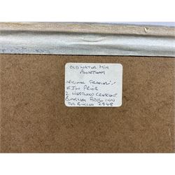 Ebenezer John Woods (Jack) Prior (British 1914-1988): 'Old Water Mill - Beetham', watercolour signed, titled on label verso 24cm x 35cm