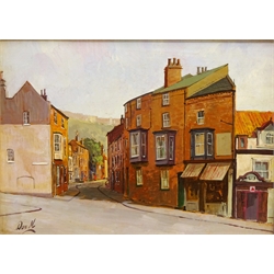  Princess Street, Scarborough oil on board, signed by Don Micklethwaite (British 1936-) 21cm x 30cm  