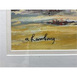 Attrib. André Hambourg (French 1909-1999): Bateaux à Voile, watercolour and gouache signed 25cm x 35cm