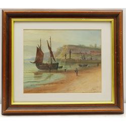 John Francis Branegan (British 1843-1909): 'Whitby Sunrise', watercolour signed and titled 19cm x 23cm