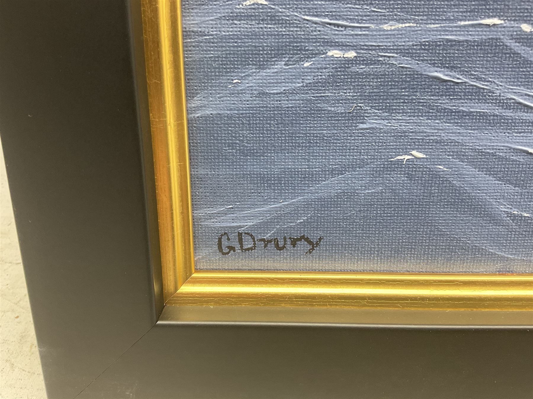 George Drury (British 1950-): 'The Big Class 1935', oil on board signed, titled verso 74cm x 49cm