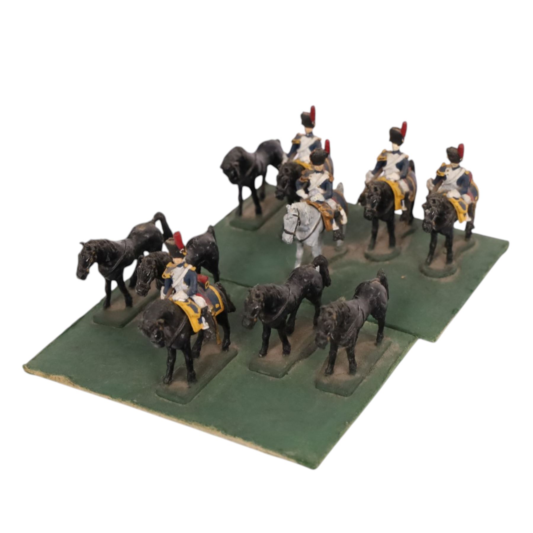 Collection of hand-painted 25-28mm lead soldiers, including Roman soldiers, Napoleonic Soldiers and Mounted Cavalry etc