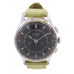 Sekonda Strela gentleman's stainless steel and chrome plated manual wind chronograph wrist...