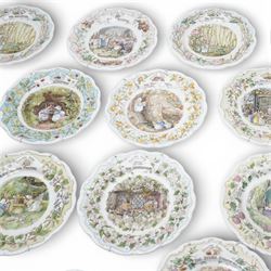 Large collection of Royal Doulton Brambly Hedge plates, collections comprising 'Secret Staircases' 'Surprise Outing' 'Homes and Workplaces of the Mice of Brambly Hedge' and 'Primrose's Adventure'', and others (25)