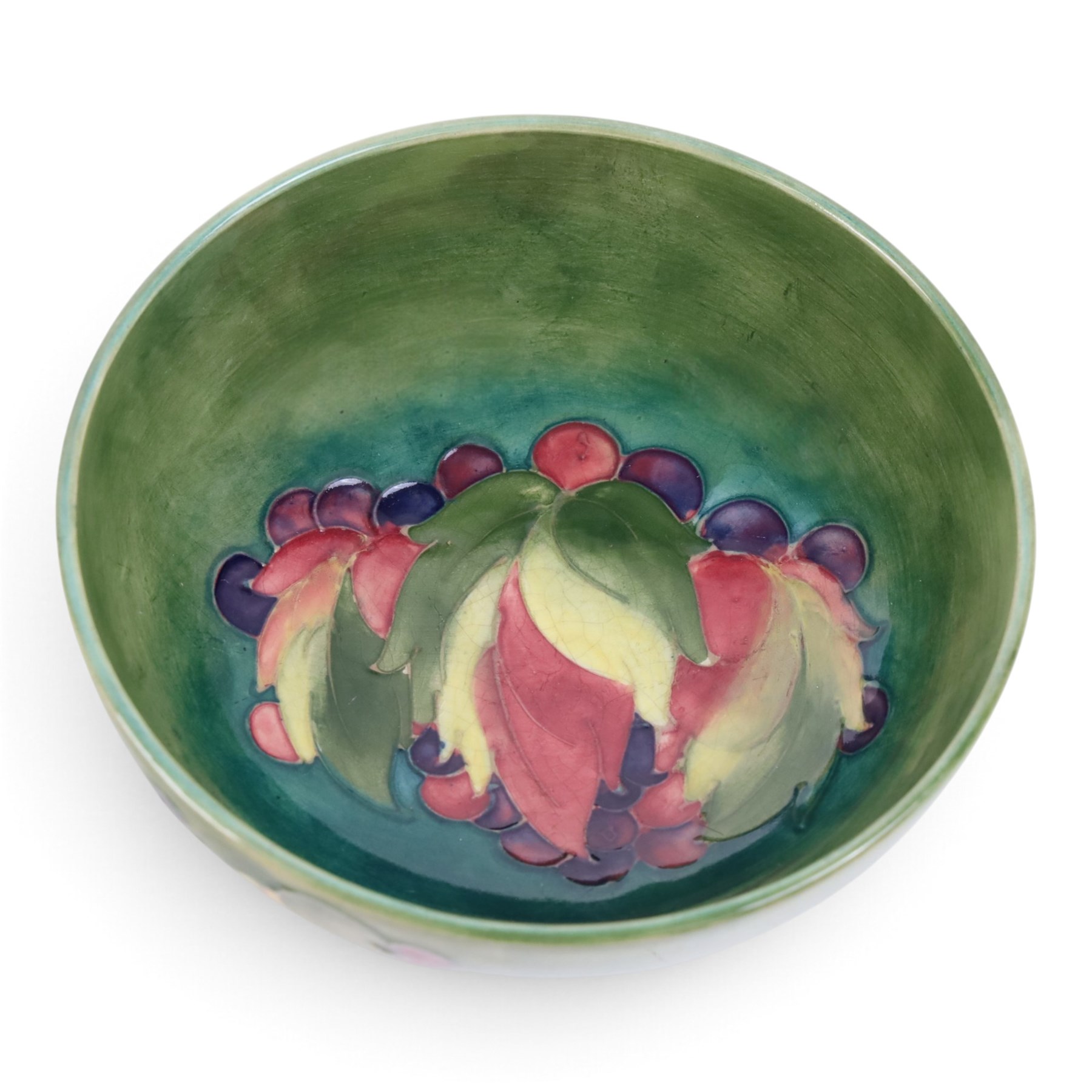 Moorcroft bowl, in Leaf and Berry pattern, with painted and impressed marks beneath, H7cm, D16cm
