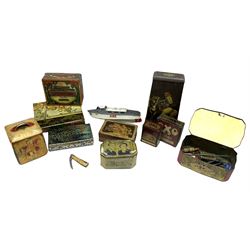 Collection of vintage tins, including Victory V gums and lozenges, Oxo tin, Cadbury three british queens, etc, together with other collectables. 
