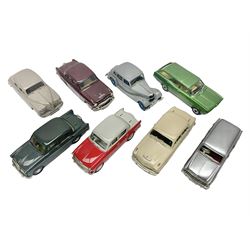 Eight Lansdowne Models 1:43 scale models - 1963 Singer Gazelle, 1958 Hillman Jubilee Minx, 1956 Austin A90, 1952 Singer SM 1500, 1957 Hillman Minx Series 1 Estate, 1958 Austin A105, 1936 Riley Adelphi; and 1968 Vauxhall Victor FD Estate; all unboxed (8)