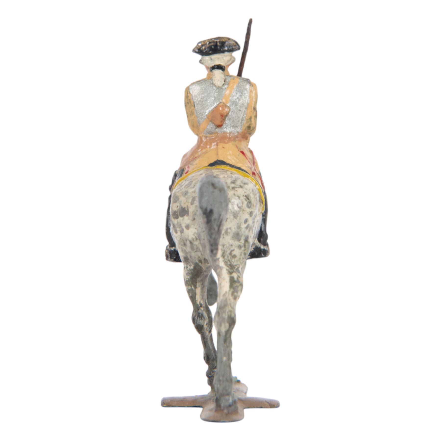 Holger Eriksson; rare hand-painted metal figure, modelled as Royal Swedish horse guards officer 1700, H8cm