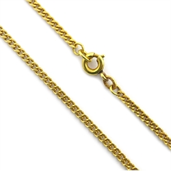  18ct gold flattened curb link chain necklace, approx 9.4gm  